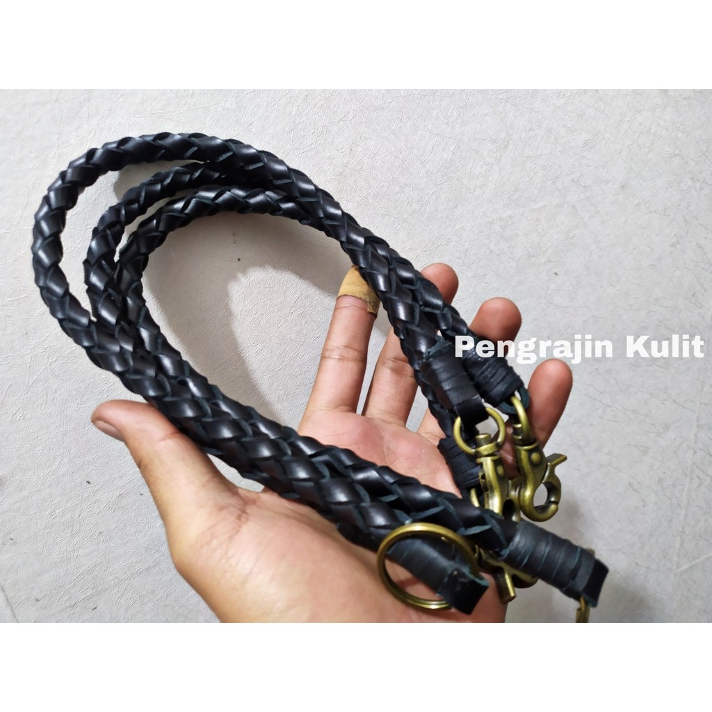 Tali Dompet Anyam Kulit / Tali Dompet Panjang