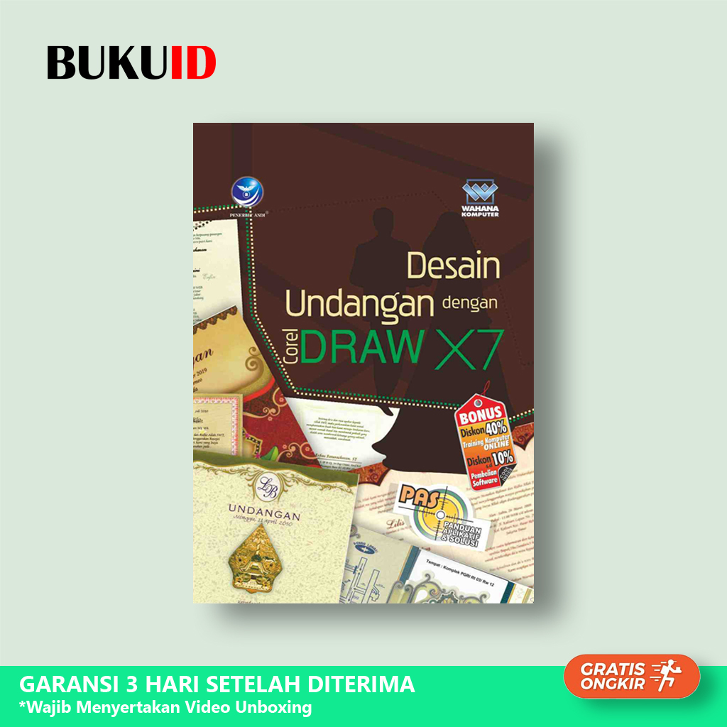 Buku Panduan Aplikatif Dan Solusi: Desain Undangan Dengan CorelDraw X7 - Original