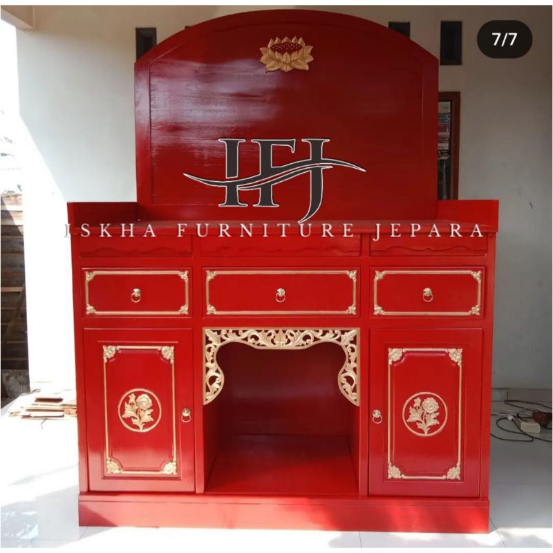 MEJA SEMBAYANG DEWA_MEJA ALTAR CINA_MEJA SEMBAYANG RED DUCO