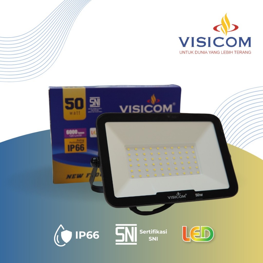 VISICOM – Lampu Sorot ( Flood Light) – 50/100 watt – Cahaya putih/Kuning