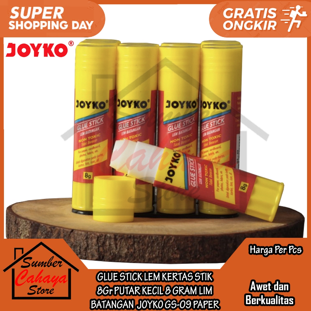 

GLUE STICK 8Gr LEM KERTAS STIK PUTAR PUTIH KECIL 8 GRAM LIM BATANGAN BATANG JOYKO GS-25 PEREKAT PAPER FOTO MATERAI KARTON KAIN ELEM SERBAGUNA NON TOXIC ALAT PERLENGKAPAN SEKOLAH KANTOR REKATKAN YANG KUAT