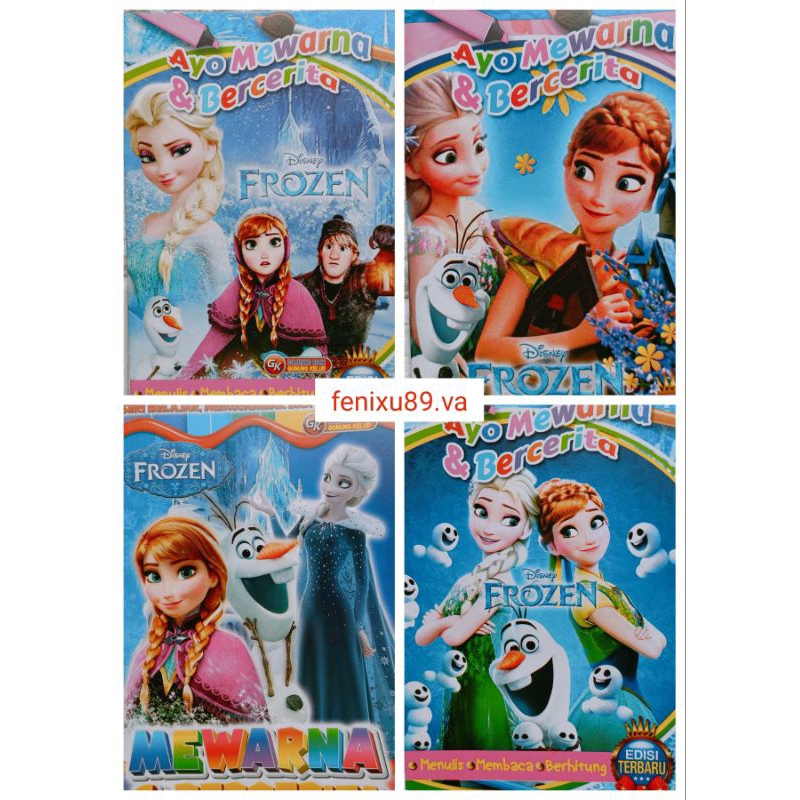 Buku Mewarnai Frozen Rendom