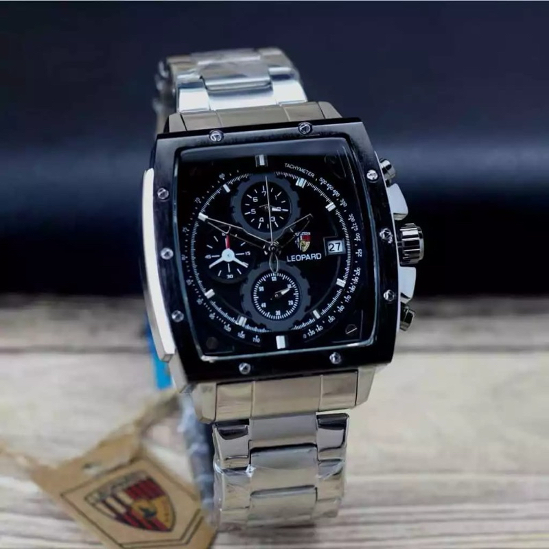 Jam Tangan Pria Original Leopard 8829 Crhono