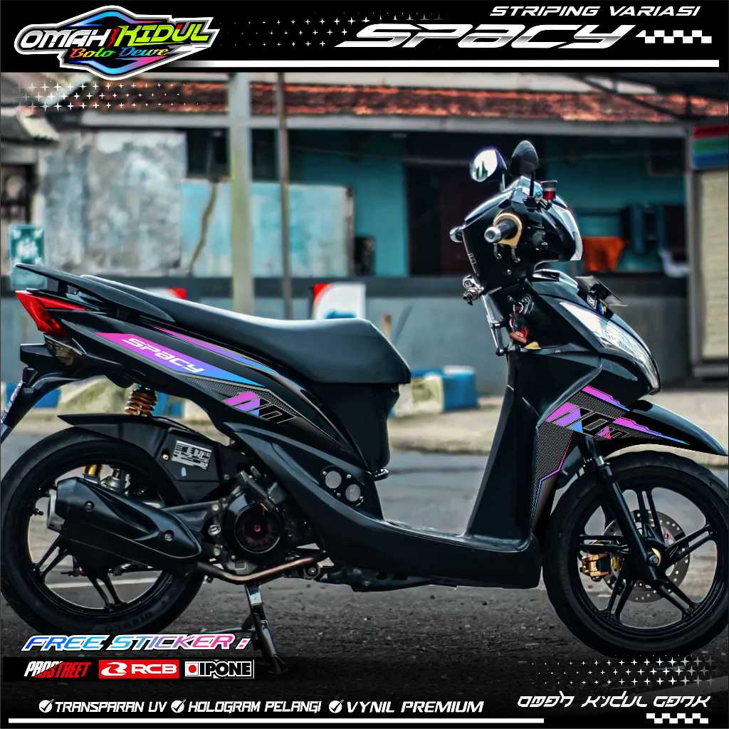 STRIPING VARIASI MOTOR HONDA SPACY / STICKER LIST HONDA SPACY
