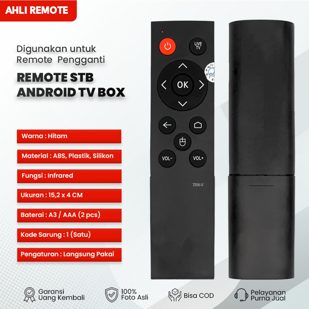 Remote Android TV Box Transvision Xstream Seru DM12 / Remot Xstream