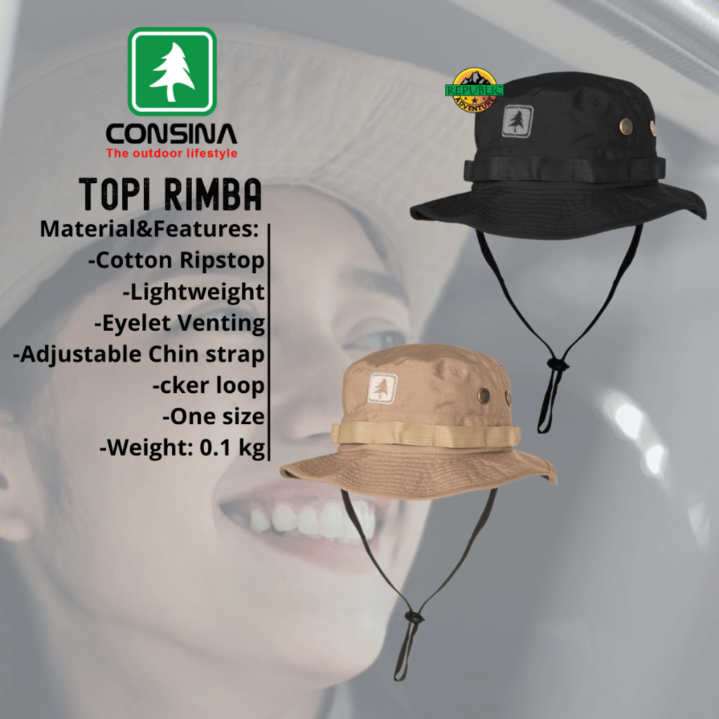 Consina Topi Rimba Camping | Bucket Hat Consina | Topi Olahraga Outdoor Consina