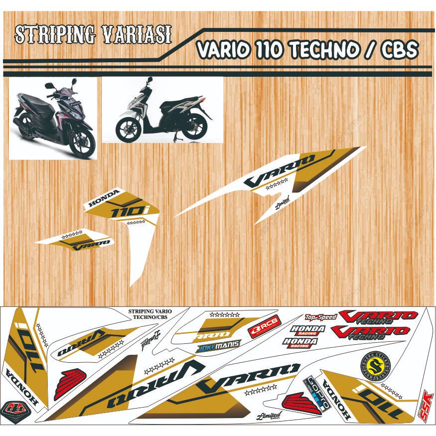 STRIPING VARIASI MOTOR VARIO TECHNO 110 / STICKER LIST VARIASI HONDA VARIO TECHNO 110