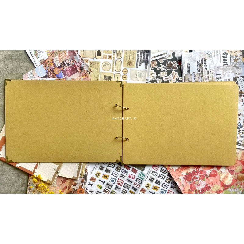 

SCRAPBOOK ALBUM A4 (21x30cm) YELLOW - Free kertas aestetic