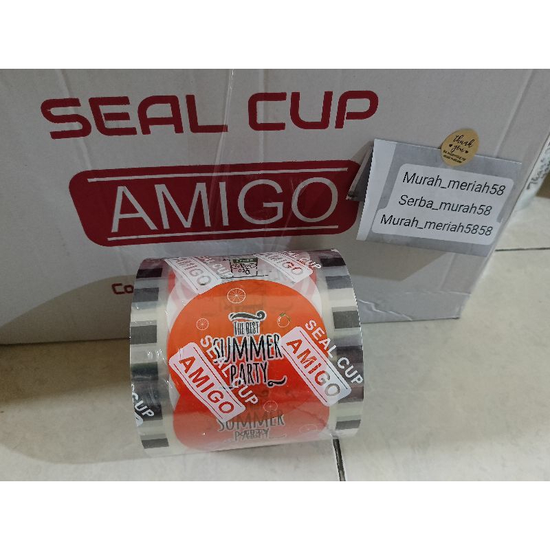 

Plastik Lid Cup sealer Merk amigo isi 1.200 lembar