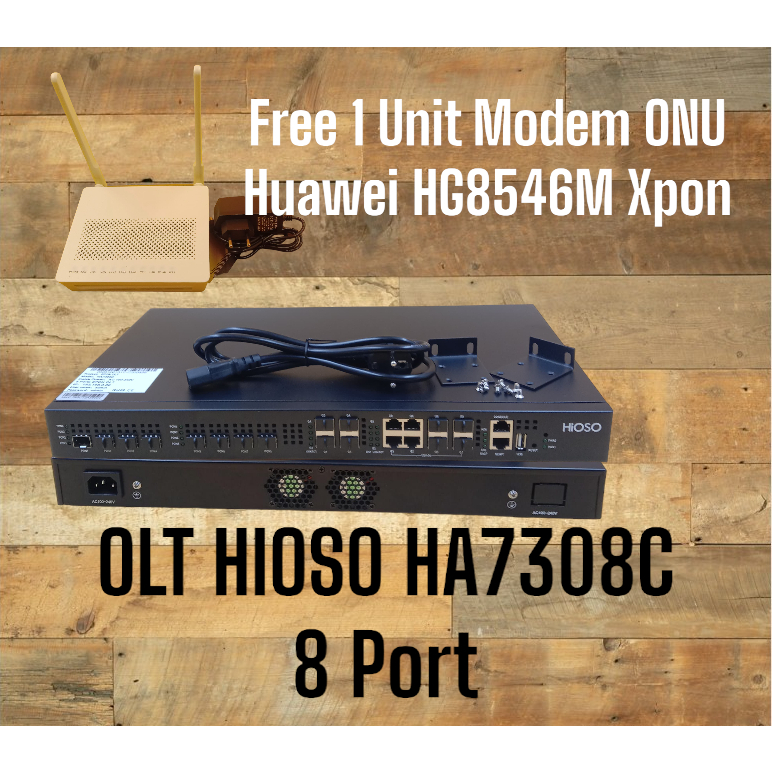 Hioso 8 Port HA7308C Combo Uplink Tanpa SFP (Free 1 unit Modem Huawei HG8546M Xpon)