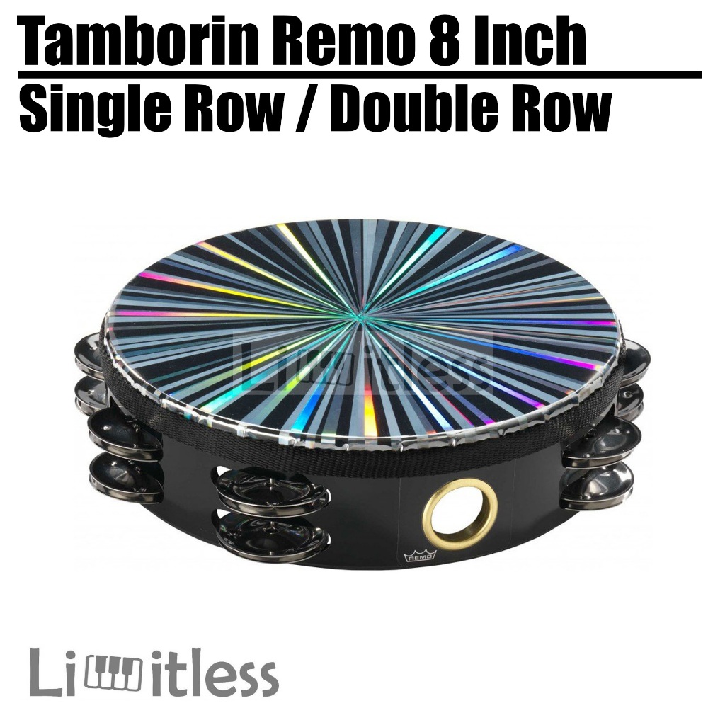 Tamborin 8 Inch Double Row Remo Tambourine TA-4208-48 Original