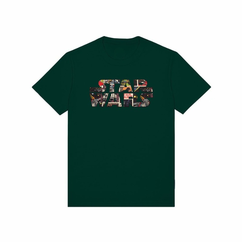 Kaos Baju Pria Wanita Starwars Hijau Botol
