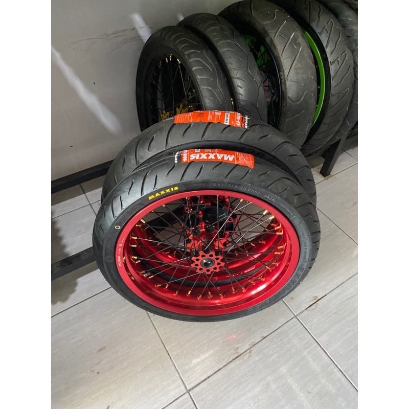 VELG SEPAKET SUPERMOTO CRF150L TROMOL SCARLET