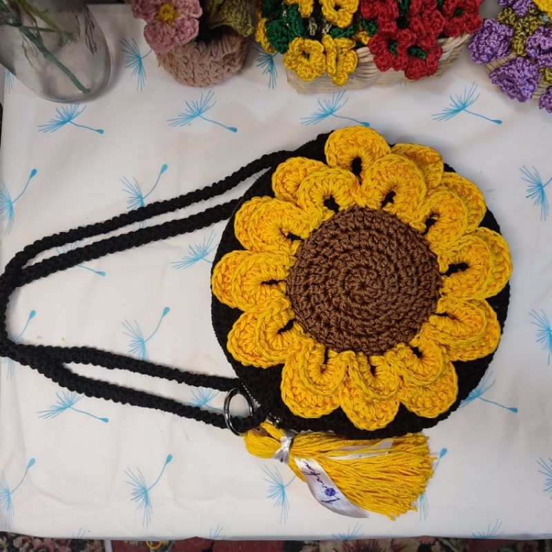 Spesial Order Tas Rajut Matahari Inez / Inez Suflower Crochet Bag