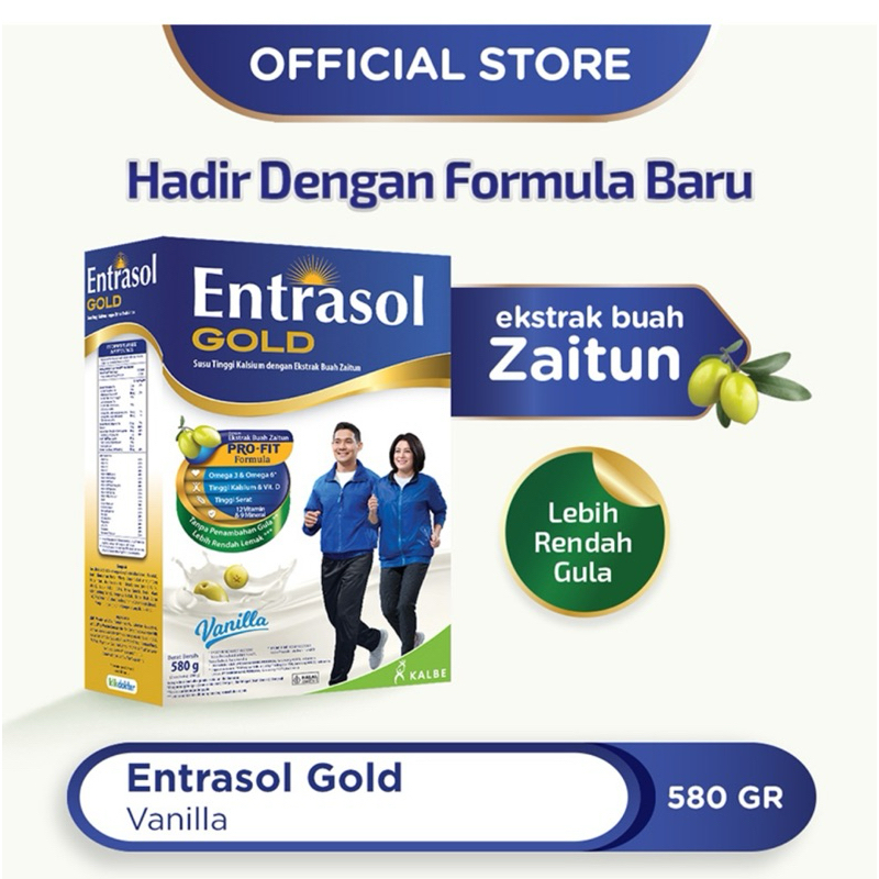 

Entrasol Gold Susu Bubuk Nutrisi Dewasa Chocolate vanilla 580 g