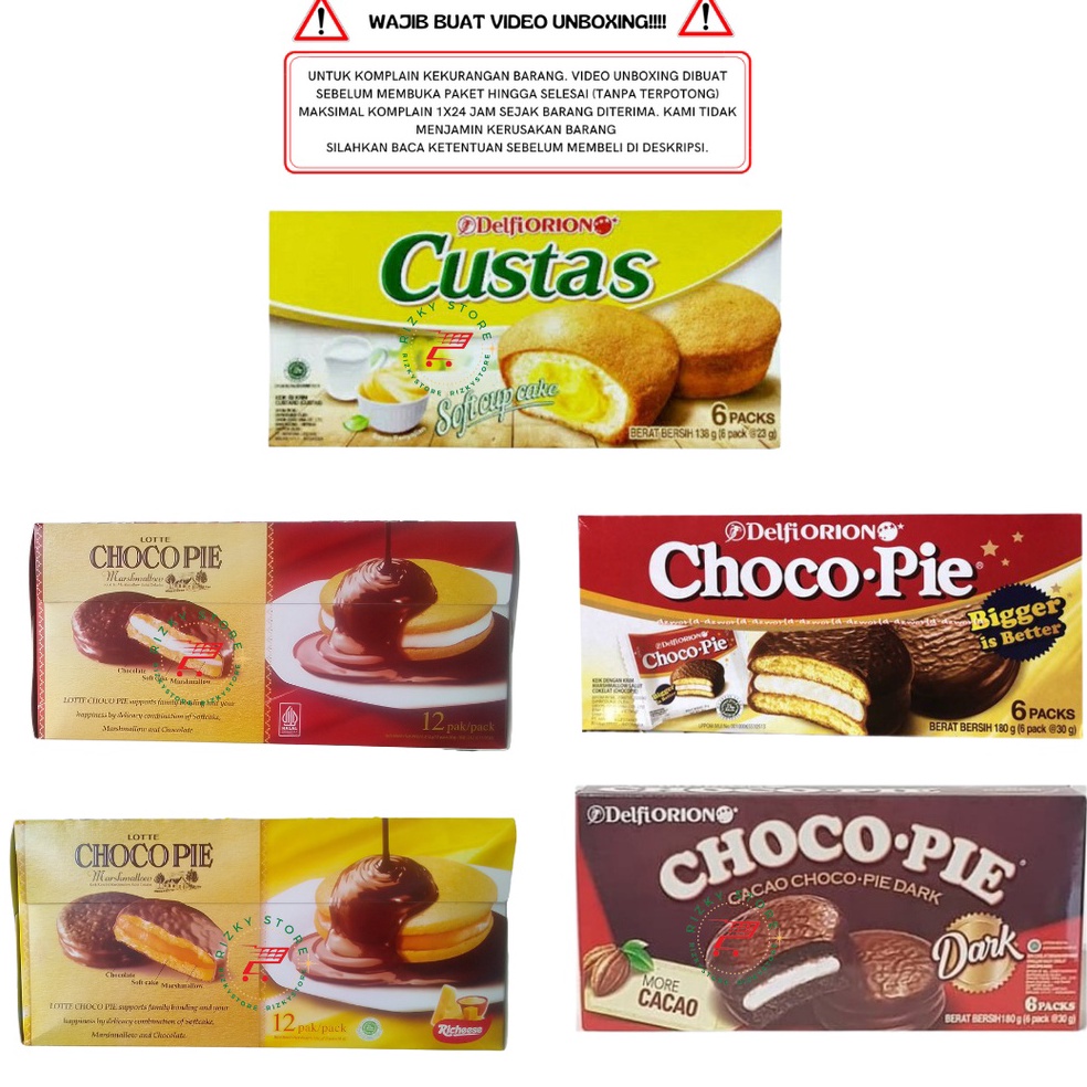 

KODE P63W CHOCO PIE MARSMALLOW BOXDELFI ISI 6LOTTE ISI 12