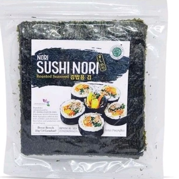 

KODE L22E Java Super Food Sushi Nori Isi 1 Lembar Lembaran untuk Sushi Halal