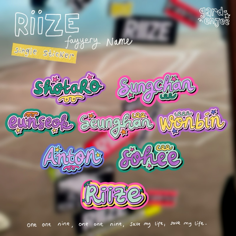 

RIIZE Fayyery Name Single Sticker