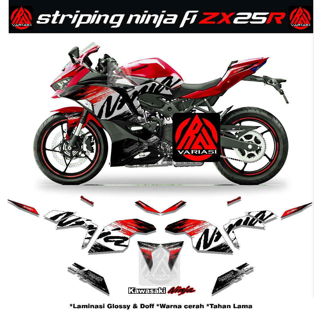 decal striping ninja zx25r / sticker ninja zx 25r