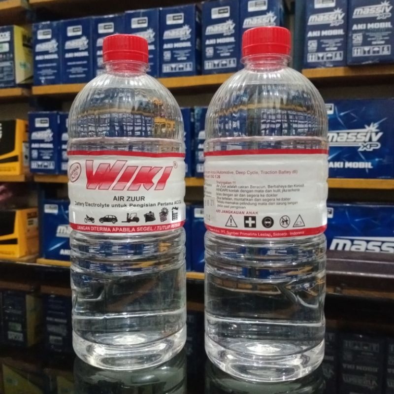 Air Accu Zuur WIKI 1Liter untuk elektrolit aki baru