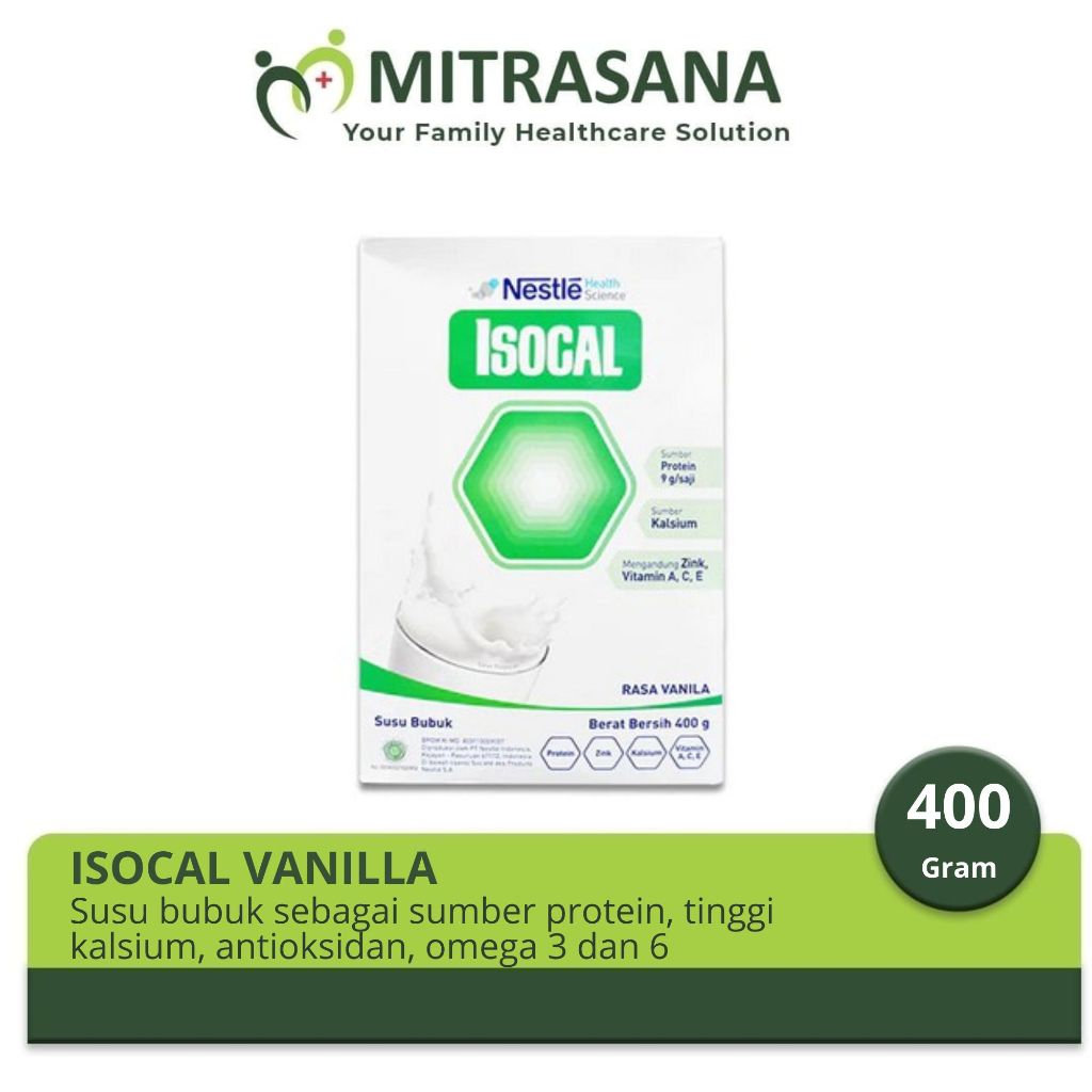 

Isocal Vanilla 400 Gram - Susu Bubuk Sumber Protein, Kalsium dan Antioksidan