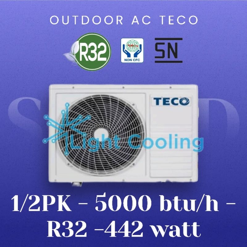 ac outdoor teco 1pk freon r32 ac outdoor teco 1/2pk