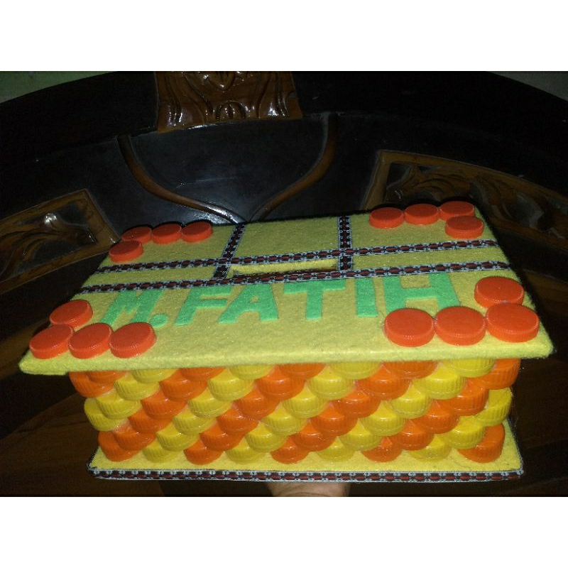 Tempat Tisu Dari Tutup Botol Request Nama / Kerajinan Tangan / Daur Ulang Barang Bekas / Kerajinan D