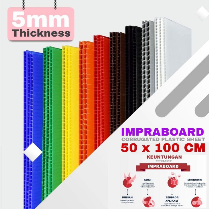 

Impraboard Infraboard 5mm 50 x 100 cm / 50x100 cm / 100x50 cm PP Board Art Board Imfraboard Karton Plastik