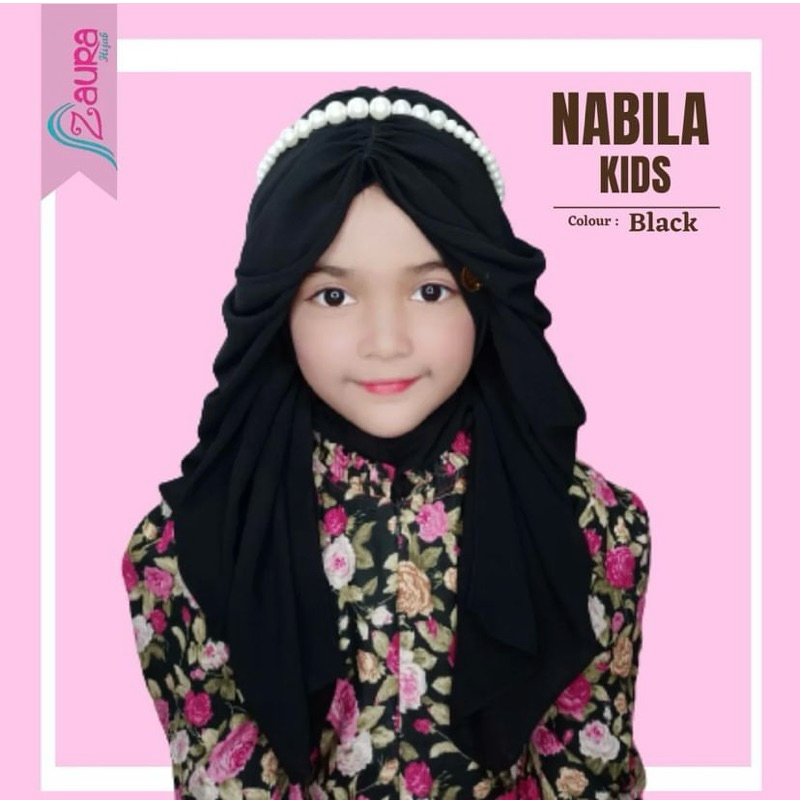 Pastan Nabila Kids Zaura Hijab FREE BANDANA MUTIARA