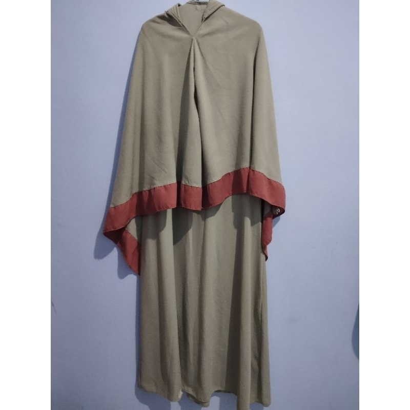 Gamis syar'i Sage + hijab by KOLEKSI HANANA