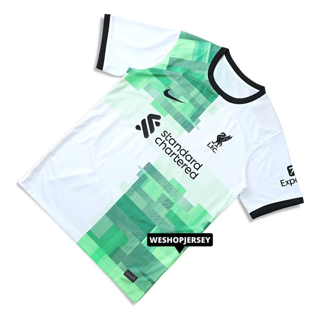 Fans Version Jersey Liverpool Putih 2023 2024 Baju Bola Liverpol Away 23 24 Kaos Weshopjersey