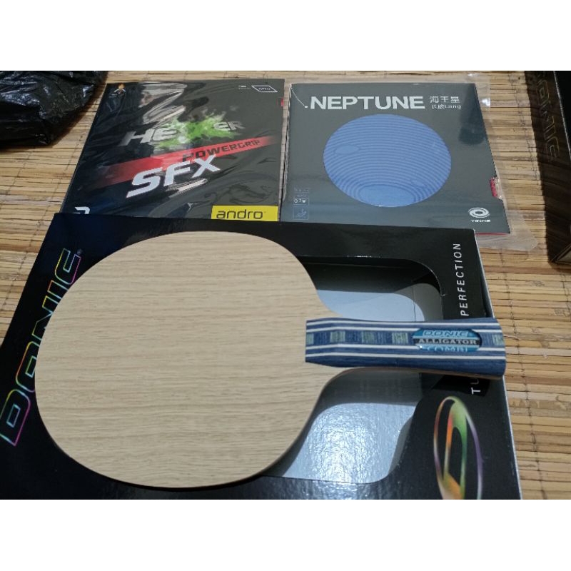 PAKET BET TENIS MEJA DONIC ALLIGATOR COMBI PLUS ANDRO ORIGINAL