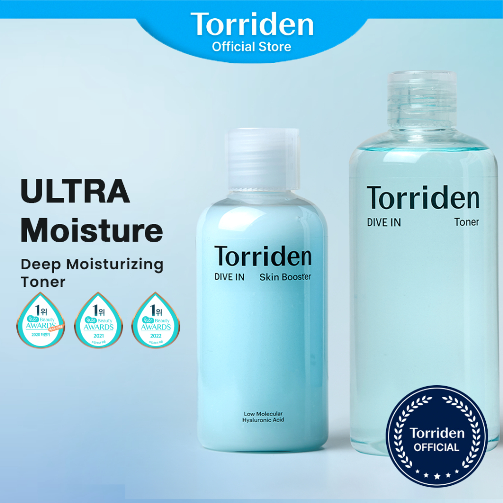 Torriden DIVE-IN Low Molecular Hyaluronic Acid Toner 300ml + Torriden DIVE-IN Low Molecular Hyaluronic Acid Skin Booster 200ml