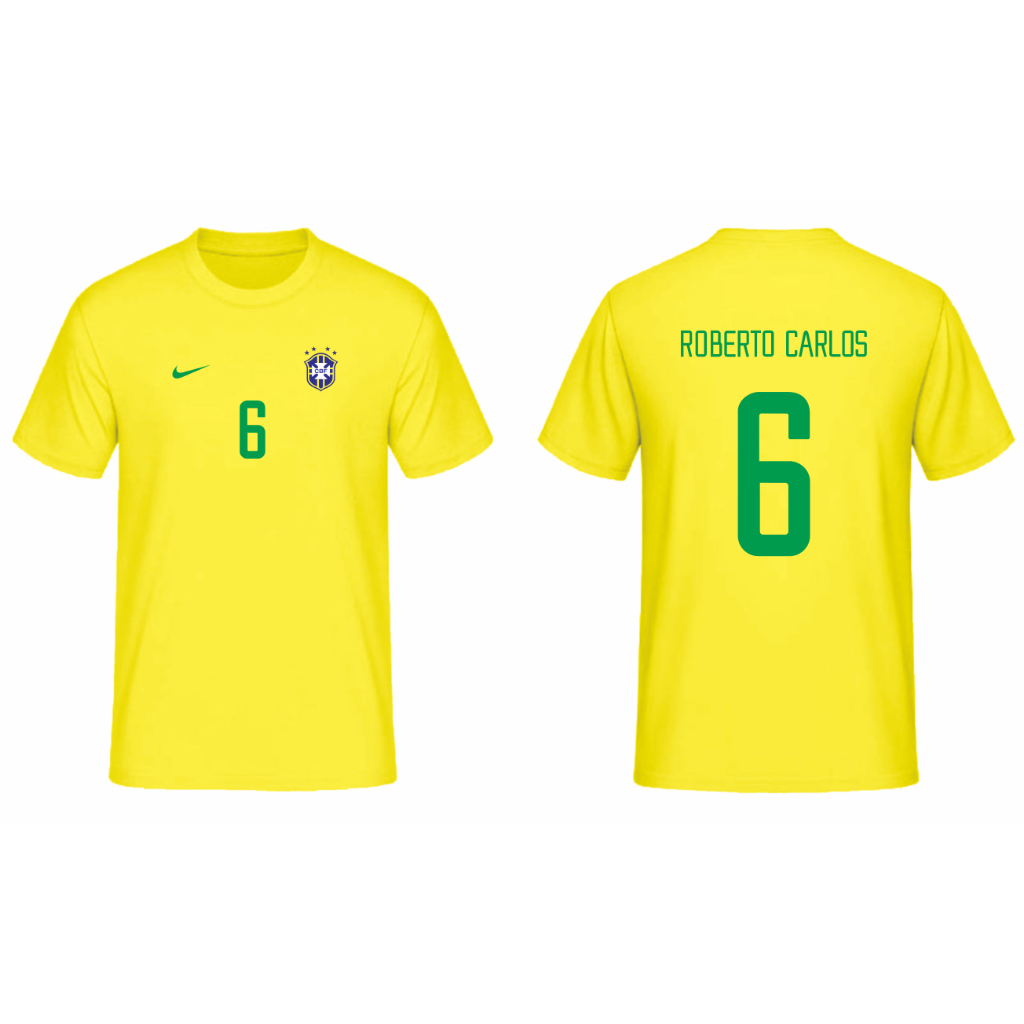 T-SHIRT KAOS BRAZIL WORLD CUP 2002 ROBERTO CARLOS