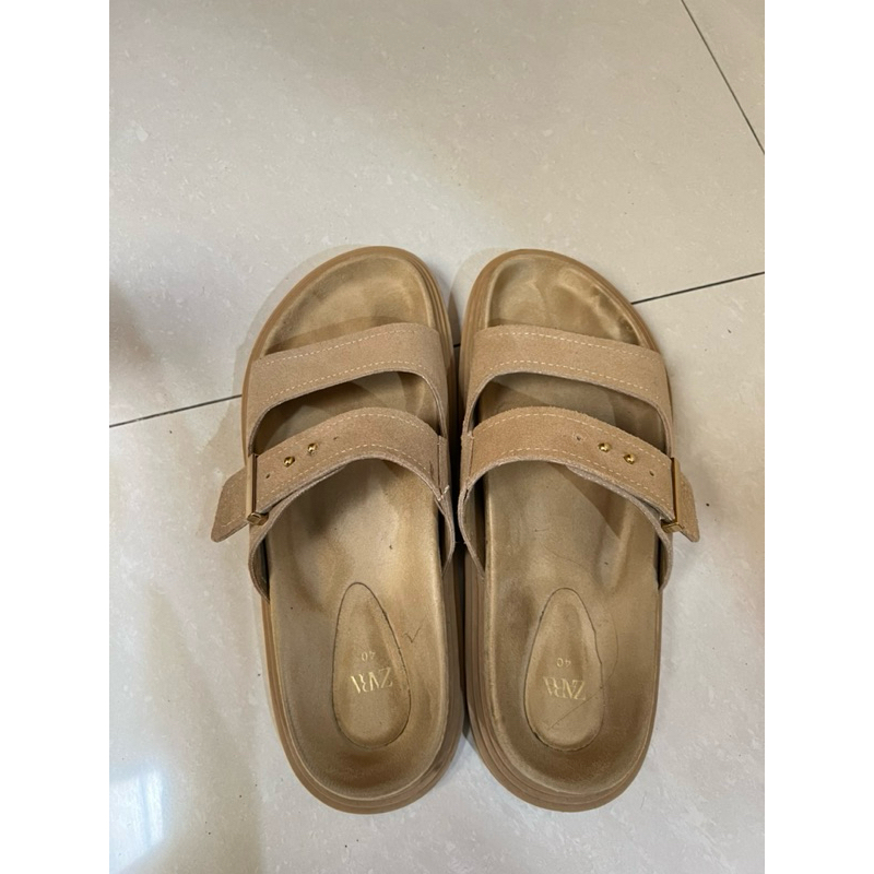 zara sandal suede