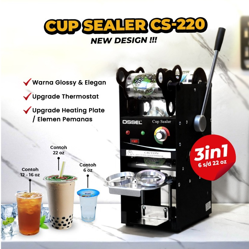 Mesin Cup Sealer 22OZ Press Gelas Tinggi Tutup Gelas Plastik Cup Aqua Gelas Sealer Plastik Gelas