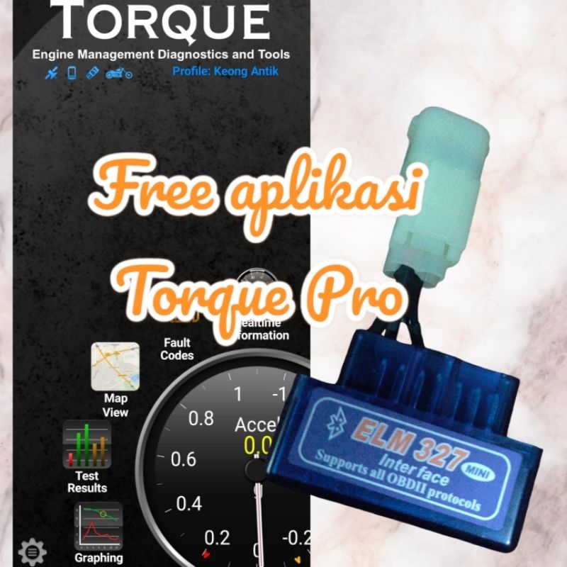 Scanner Motor Injeksi ECU Honda OBD2 Bluetooth