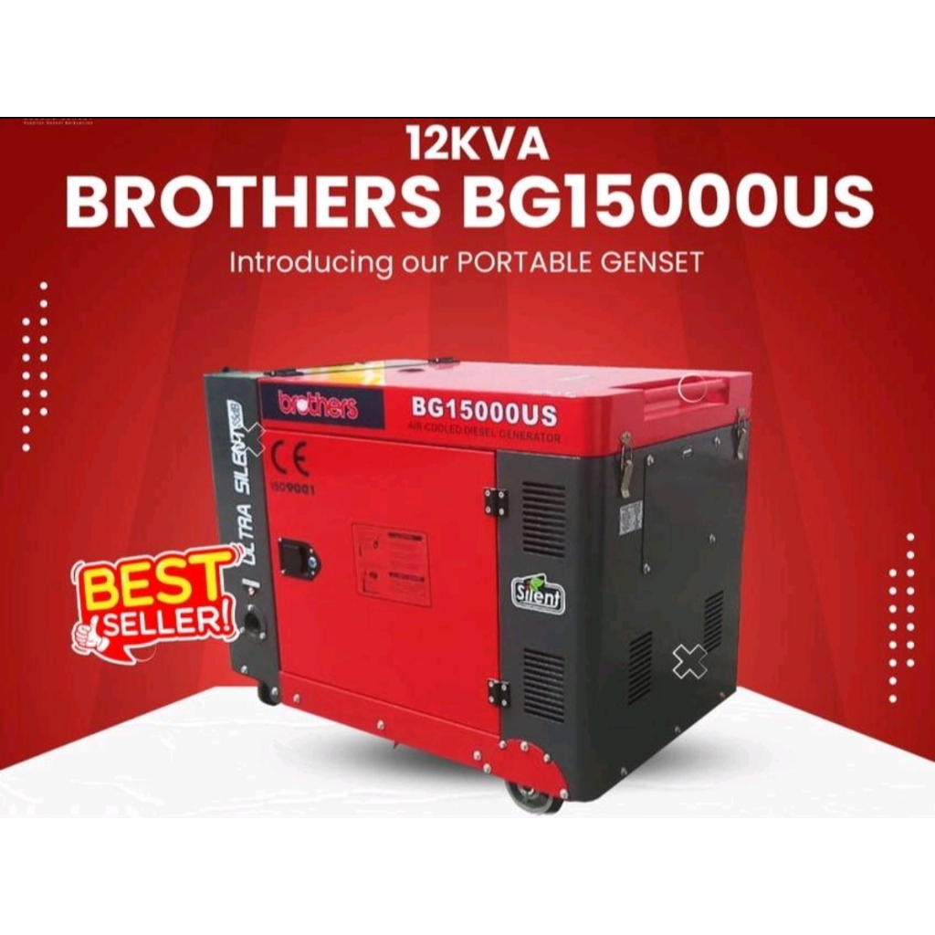 Brothers Silent Portable 12 KVA/10 KW Genset