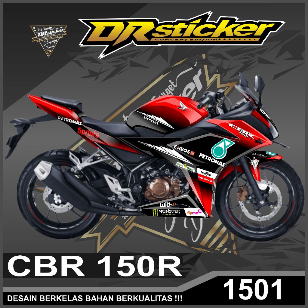 DECAL MOTOR CBR150R FACELIFT PETRONAS/ DECAL STIKER HONDA CBR 150R K45N