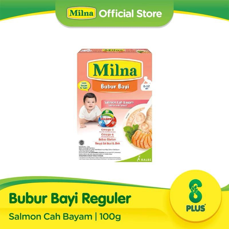 

Milna Bubur Bayi Salmon Cah Bayam 8-12bulan