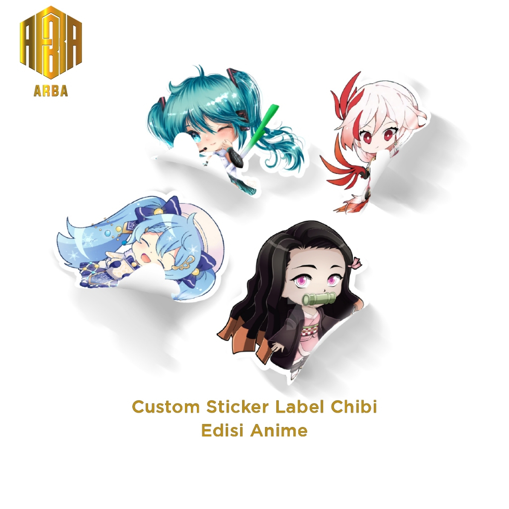 Sticker Label Chibi Edisi Anime SATUAN