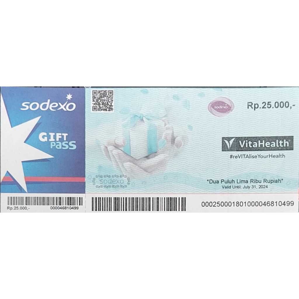 FREE GIFT VOUCHER SODEXO SENILAI 25.000
