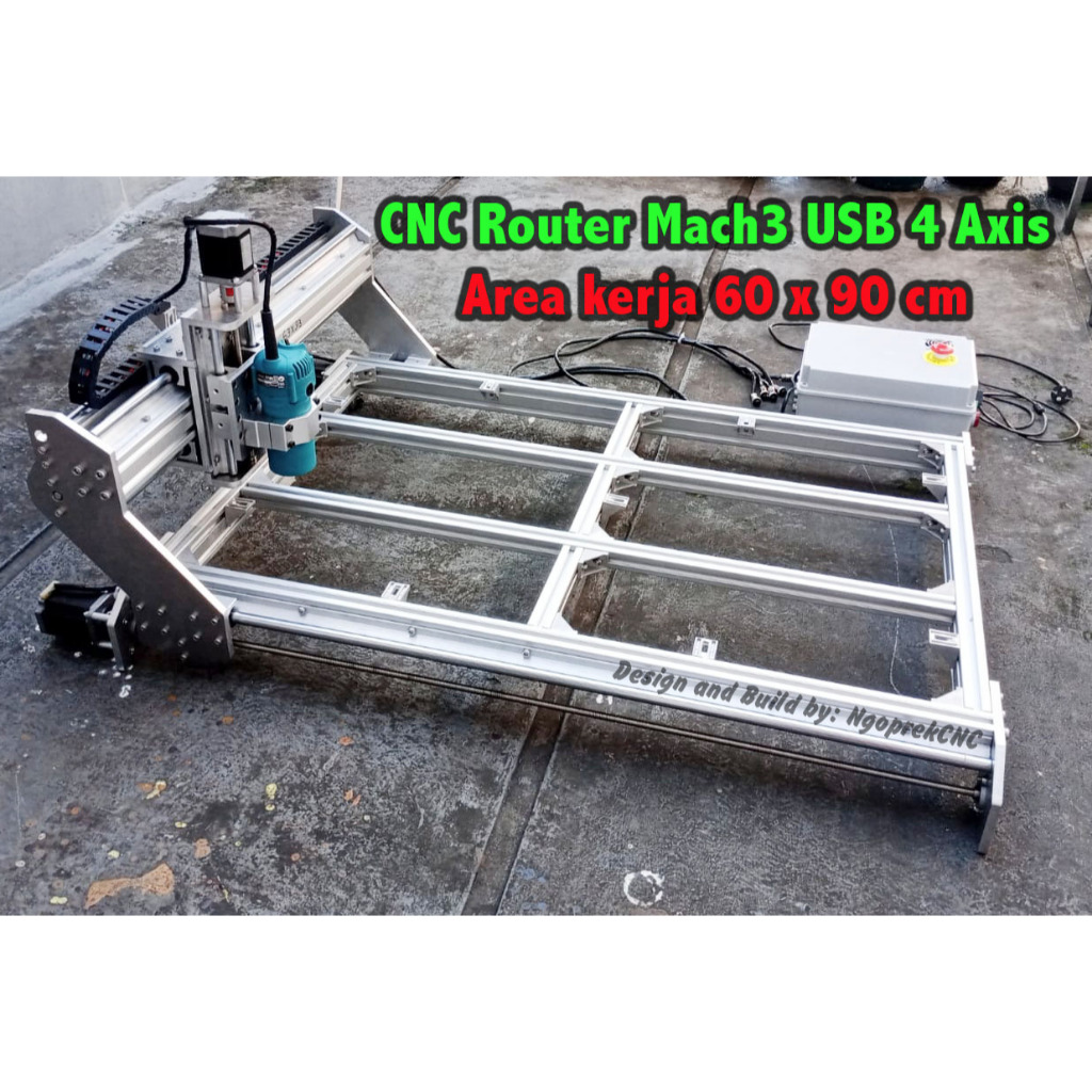 CNC Router 6090 Mach3 Full Alumunium Siap Pakai