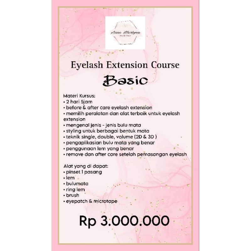 kursus eyelash extension & hair extension