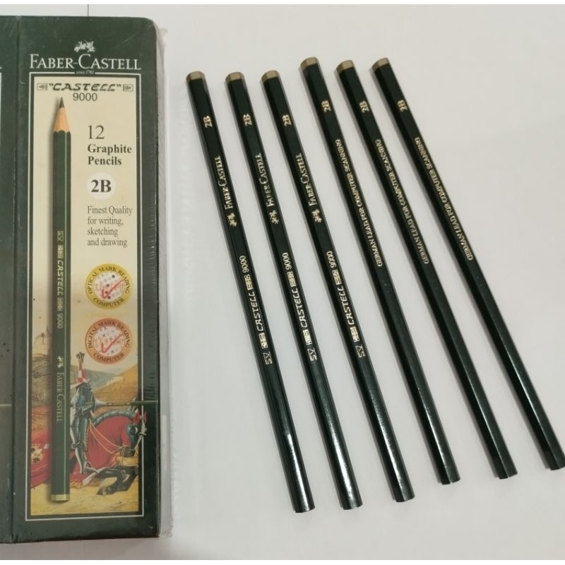 

Pensil 2B Faber Castell Original isi 12 pc Graphite pencils- Castell 9000