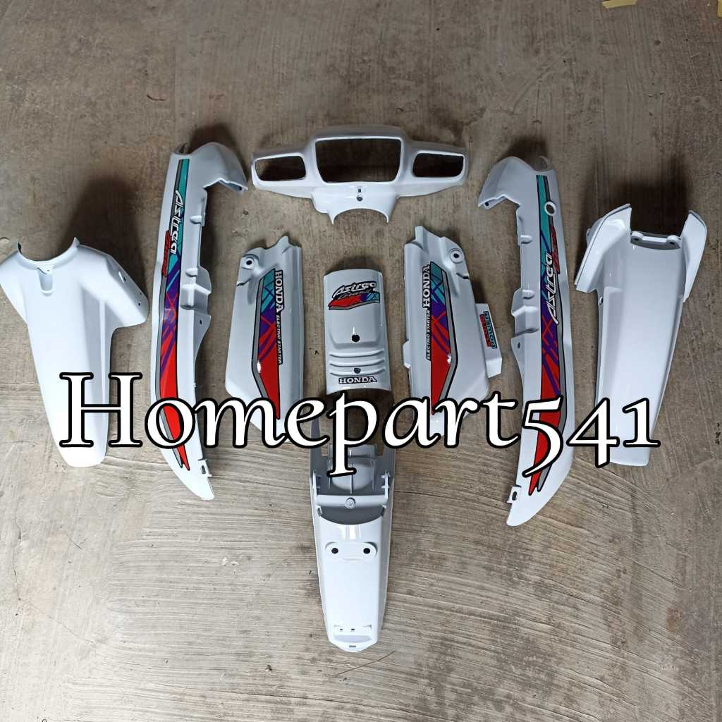FULL SET BODY HONDA ASTREA GRAND BULUS SET STRIPING WARNA PUTIH