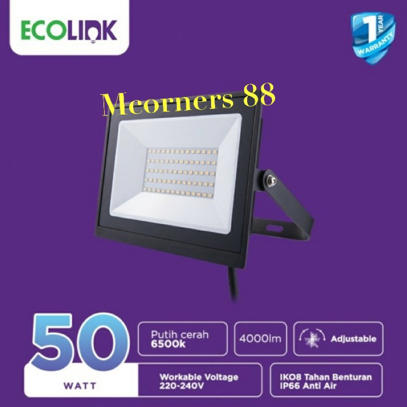 ECOLINK Flood Light LED / Lampu Sorot 50 Watt