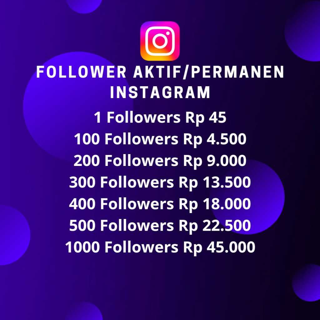 Followers Instagram Indo Permanen GARANSI
