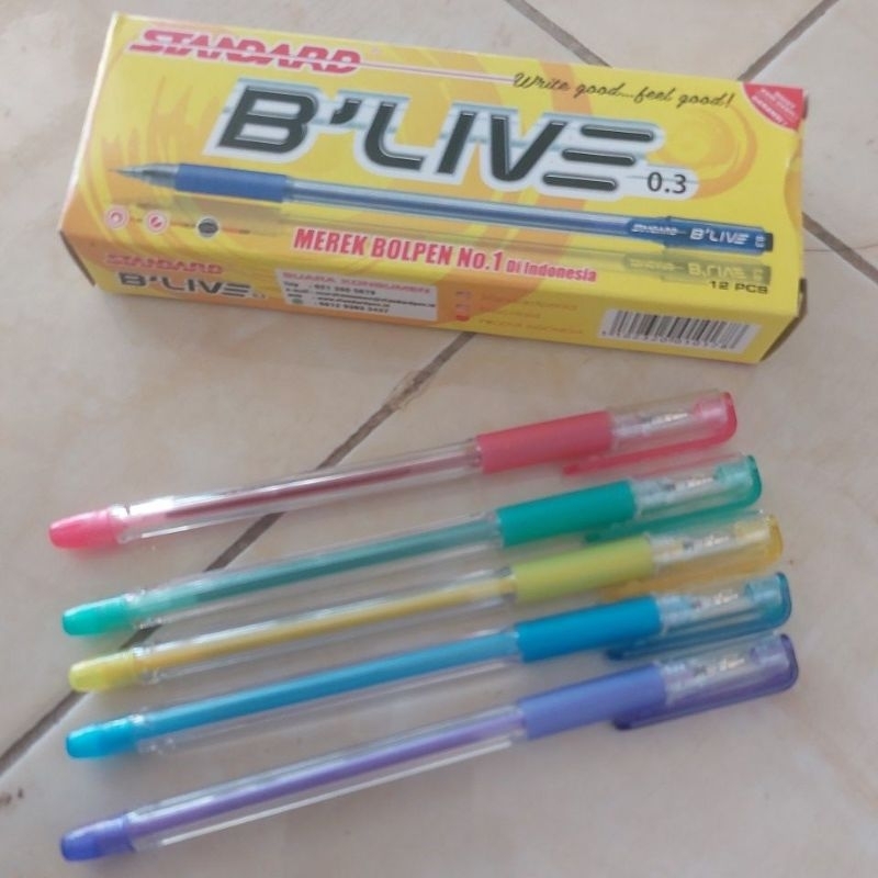 

PULPEN STANDARD B'LIVE 0,3 ORIGINAL BEST QUALITY ( PER PACK )/ BOLPEN STANDARD B''LIVE 0,3