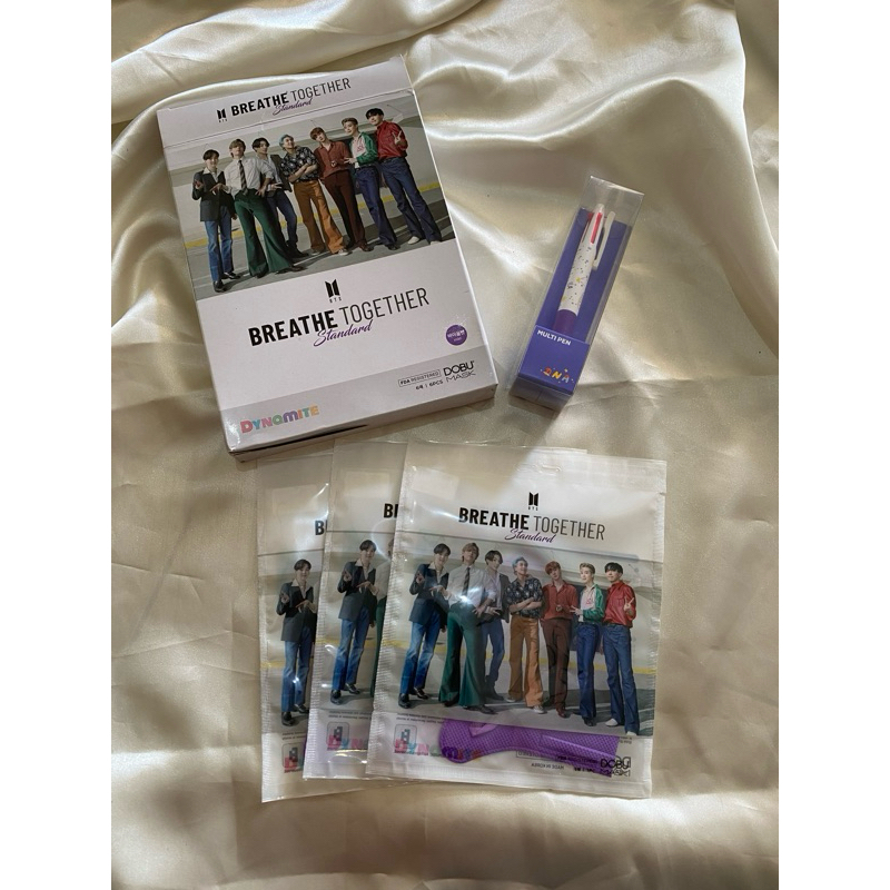 MASKER UNGU / PURPLE MASK MERCH BTS & MULTI PEN DNA BTS